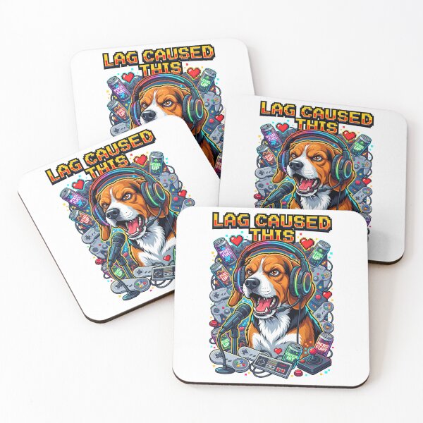Item preview, Angry Beagle Gamer Streamer Pixelated Arcade Typography Vector Design designed and sold by Tong4130.