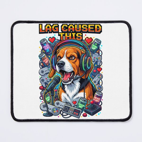 Item preview, Angry Beagle Gamer Streamer Pixelated Arcade Typography Vector Design designed and sold by Tong4130.