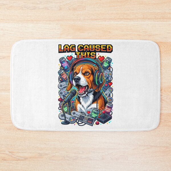 Item preview, Angry Beagle Gamer Streamer Pixelated Arcade Typography Vector Design designed and sold by Tong4130.