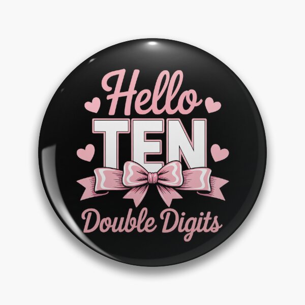 Item preview, Hello Ten - Double Digits Pink Coquette Bow Birthday designed and sold by AmazingViews.