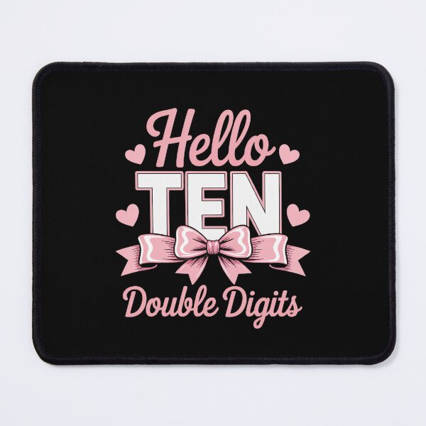 Item preview, Hello Ten - Double Digits Pink Coquette Bow Birthday designed and sold by AmazingViews.