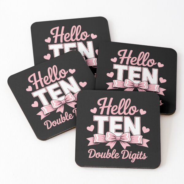 Item preview, Hello Ten - Double Digits Pink Coquette Bow Birthday designed and sold by AmazingViews.