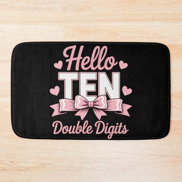 Item preview, Hello Ten - Double Digits Pink Coquette Bow Birthday designed and sold by AmazingViews.