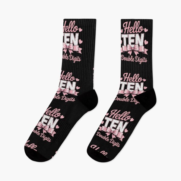Item preview, Hello Ten - Double Digits Pink Coquette Bow Birthday designed and sold by AmazingViews.