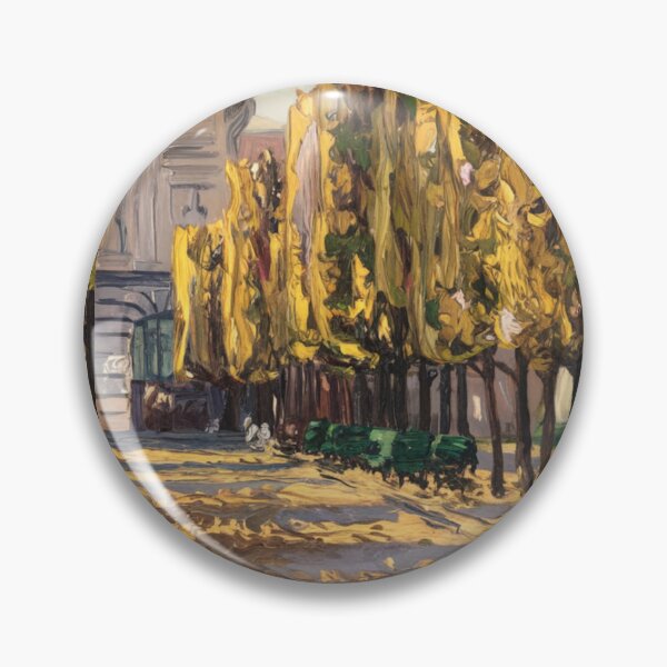 Item preview, Paris Park Painting – Autumn Trees and Parisian Street Landscape Art designed and sold by CARRAANN.