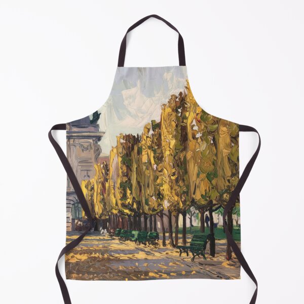 Item preview, Paris Park Painting – Autumn Trees and Parisian Street Landscape Art designed and sold by CARRAANN.