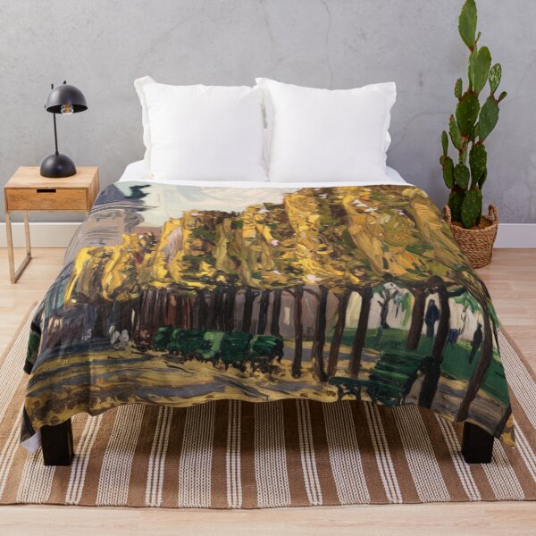Item preview, Paris Park Painting – Autumn Trees and Parisian Street Landscape Art designed and sold by CARRAANN.