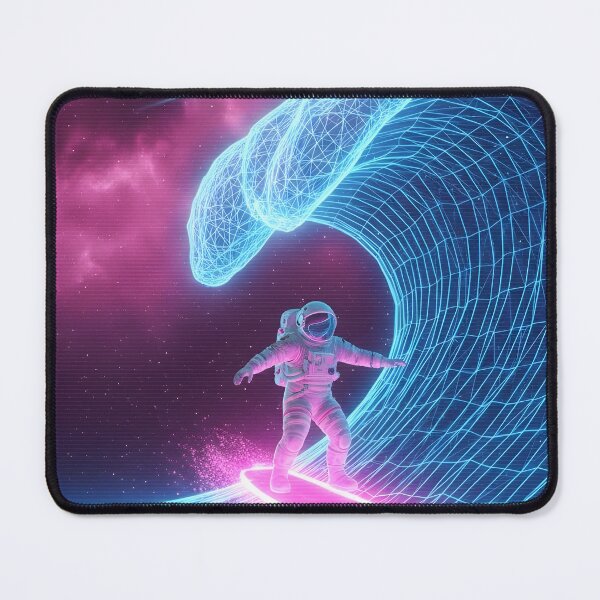 Item preview, Cosmic Wave Rider - Astronaut Synthwave Surfer designed and sold by powersunlight.