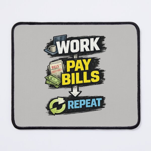Item preview, Work Pay Bills Repeat – Adult Life Cycle designed and sold by NAJURE.