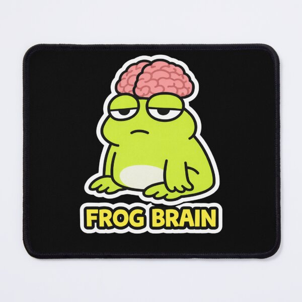 Item preview, Frog Brain – Funny Overthinking Frog Meme designed and sold by VibeOffline Studio.