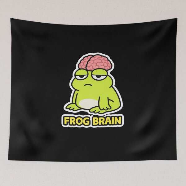 Item preview, Frog Brain – Funny Overthinking Frog Meme designed and sold by VibeOffline Studio.