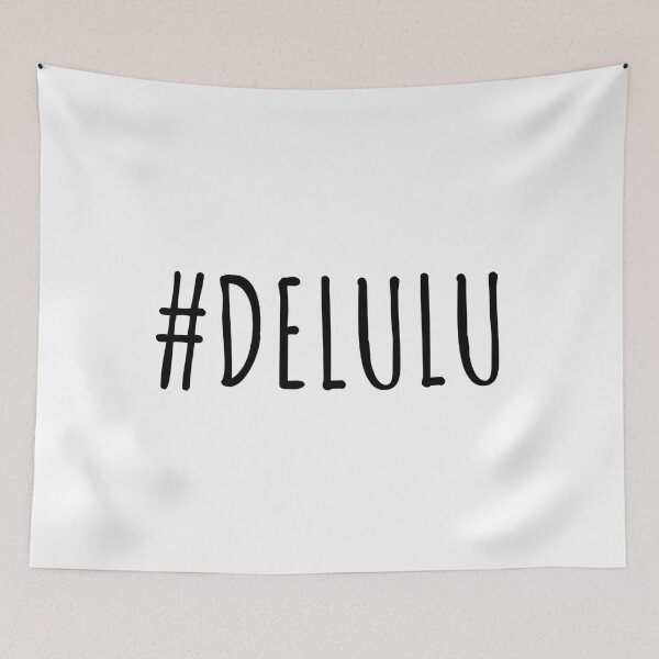 Item preview, #delulu - Aesthetic Black Typography (Delusional is the Solulu) designed and sold by 74tdesign.