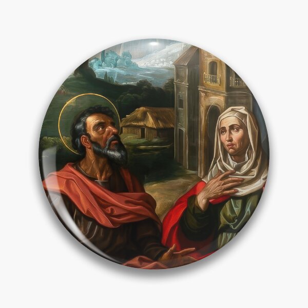 Item preview, Joachim and Anne Francisco Pacheco Spanish Baroque Painting designed and sold by TheSoulOfArt.