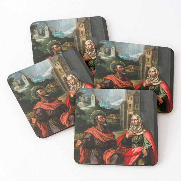Item preview, Joachim and Anne Francisco Pacheco Spanish Baroque Painting designed and sold by TheSoulOfArt.
