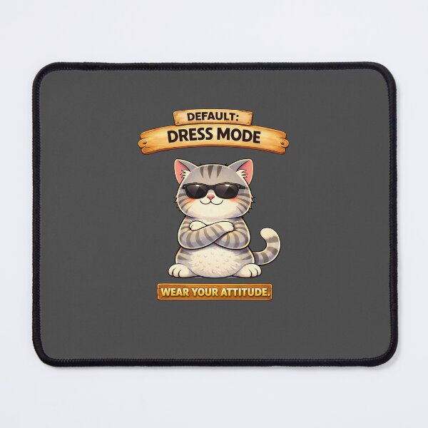 Item preview, Funny Cat Default Dress Mode Wear Your Attitude Meme designed and sold by Mindworx21.