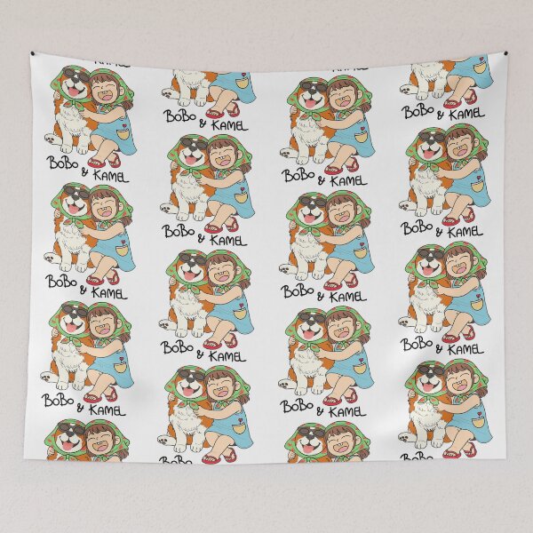 Item preview, Cute Girl Hugging Dog Watermelon Scarf Kawaii Cartoon Summer Friend designed and sold by Teenidesign .