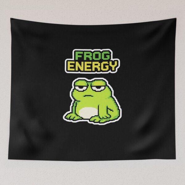 Item preview, Energy Frog – Funny Frog Meme Mood designed and sold by VibeOffline Studio.