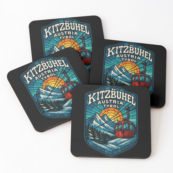 Item preview, Kitzbuhel Austria Tyrol Gondola Stained Glass Travel designed and sold by TomFrontierArt.