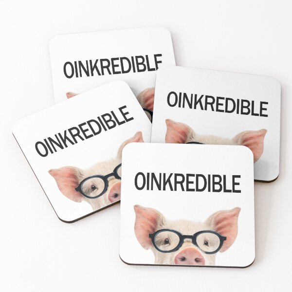Item preview, OINKREDIBLE Funny Pig Pun Cute Farm Animal Character designed and sold by PLisasPets.