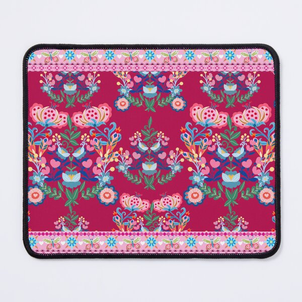 Item preview, Polish Folk art flowers stripes designed and sold by FatBirdie.