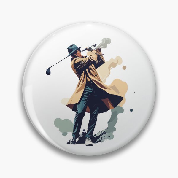 Item preview, Detective Golfer Swing – Stylish Noir Sports Illustration designed and sold by sorryNOTsorry.brand.