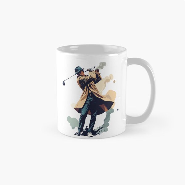 Item preview, Detective Golfer Swing – Stylish Noir Sports Illustration designed and sold by sorryNOTsorry.brand.