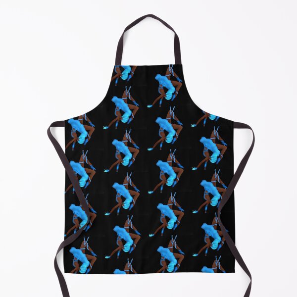 Item preview, Neon Spirit Dancer – Abstract Blue Energy Woman designed and sold by kerissfantasyart .