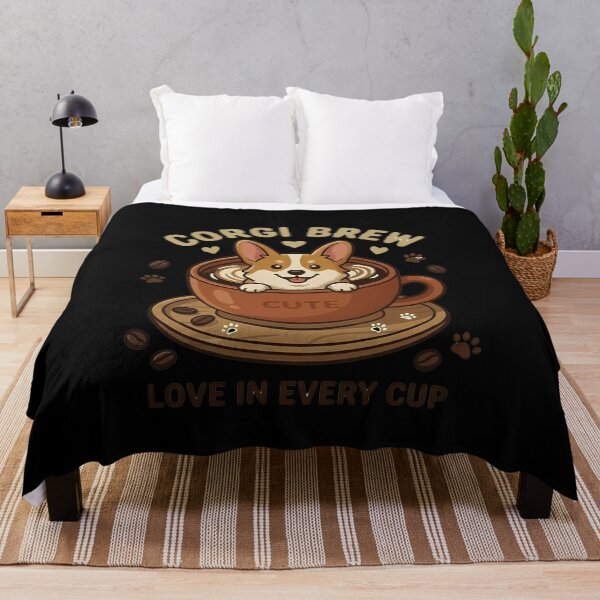 Item preview, Corgi Brew - Cute Pembroke Welsh Corgi in Coffee Cup Art designed and sold by AbulailArt.