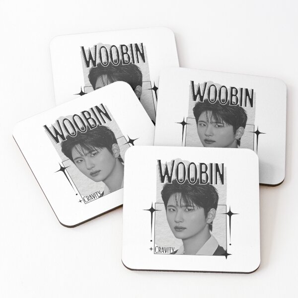 Item preview, Cravit Woobin Inspired K-Pop Boy Group Portrait korean pop idols nine member group kpop fan art designed and sold by HELL0WBELLO.
