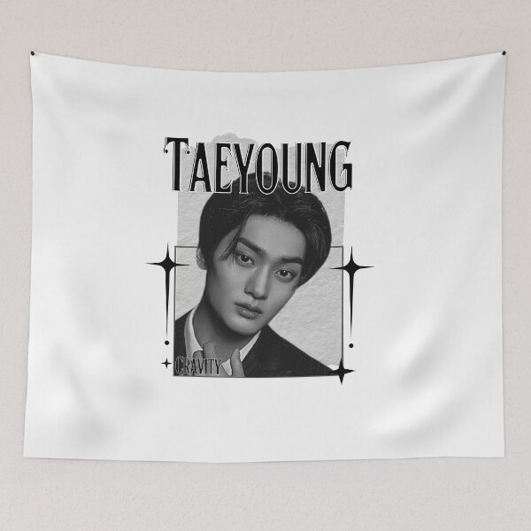 Item preview, Cravit Taeyoung Inspired K-Pop Boy Group Portrait korean pop idols nine member group kpop fan art designed and sold by HELL0WBELLO.