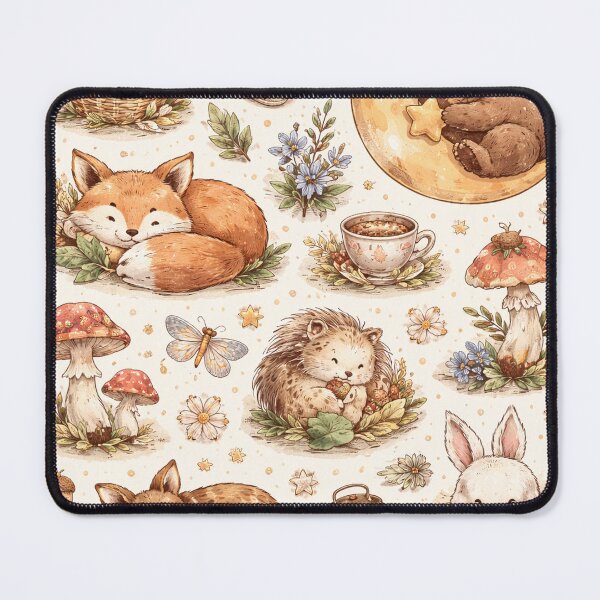 Item preview, Cozy Woodland Animals Cottagecore Pattern designed and sold by emmasenior.