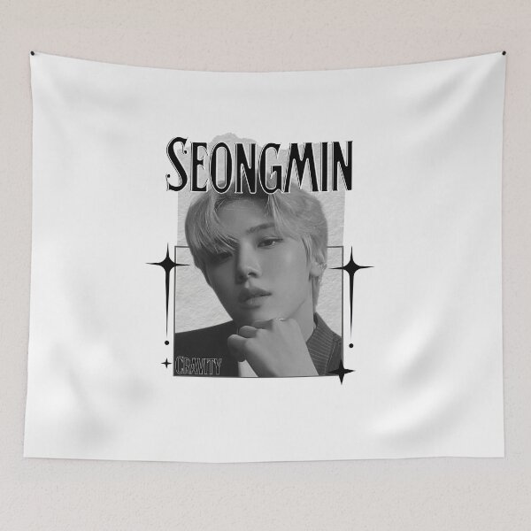 Item preview, Cravit Seongmin Inspired K-Pop Boy Group Portrait korean pop idols nine member group kpop fan art designed and sold by HELL0WBELLO.