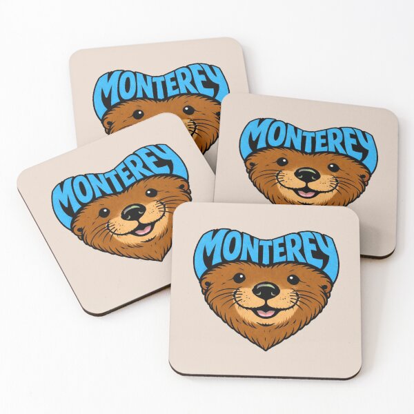 Item preview, Monterey, California - Sea Otter Heart Shape designed and sold by Myra365Art.