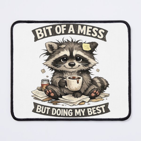 Item preview, Bit of a Mess but Doing my Best designed and sold by Cheddar The Raccoon.