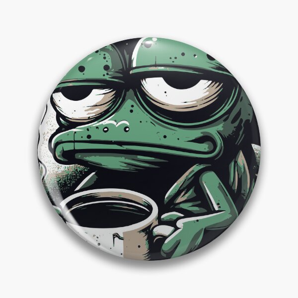 Item preview,  A sarcastic tired frog character expressing the classic no sleep mood. The grunge textures and halftone shading add attitude while keeping designed and sold by Dejbar.