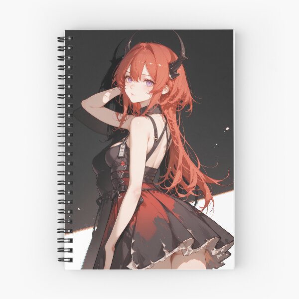 Item preview, Prelude Surtr Arknights Red Dress Dark Fantasy Anime Girl designed and sold by Tokyonomad.
