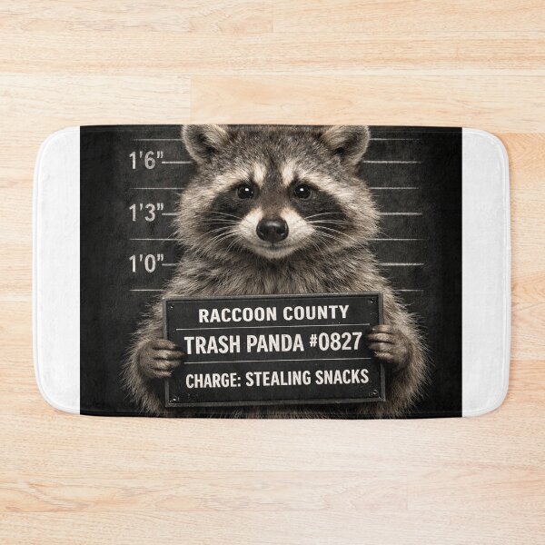 Item preview, Raccoon Mugshot designed and sold by Cheddar The Raccoon.