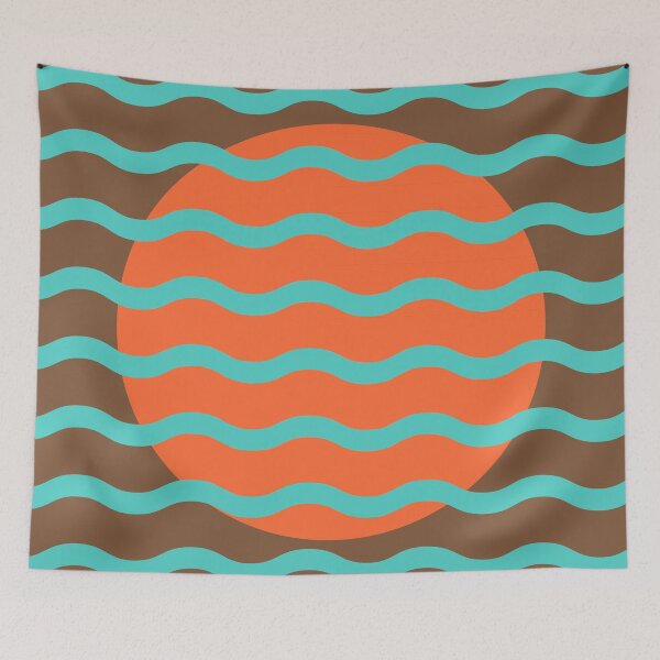 Item preview, Rustic Retro Sun Wave Pattern | Mid Century Modern Abstract Design designed and sold by nineFlorals.
