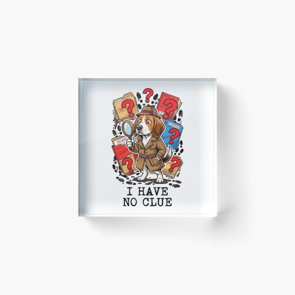 Item preview, Confused Beagle Detective Messy Ink Stamp Typography Funny Art designed and sold by Tong4130.