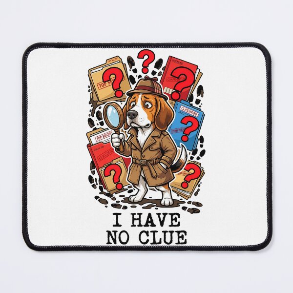 Item preview, Confused Beagle Detective Messy Ink Stamp Typography Funny Art designed and sold by Tong4130.
