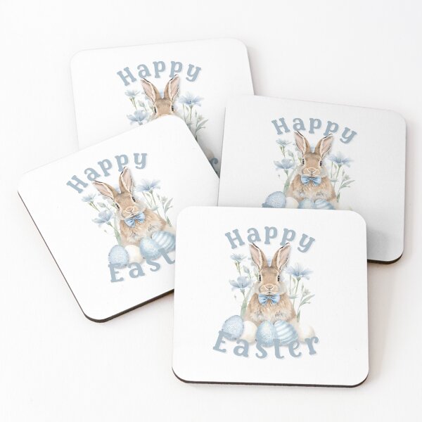 Item preview, Baby Blue Happy Easter Bunny  designed and sold by CraftyPug POD.