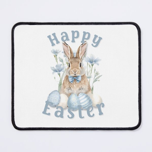 Item preview, Baby Blue Happy Easter Bunny  designed and sold by CraftyPug POD.