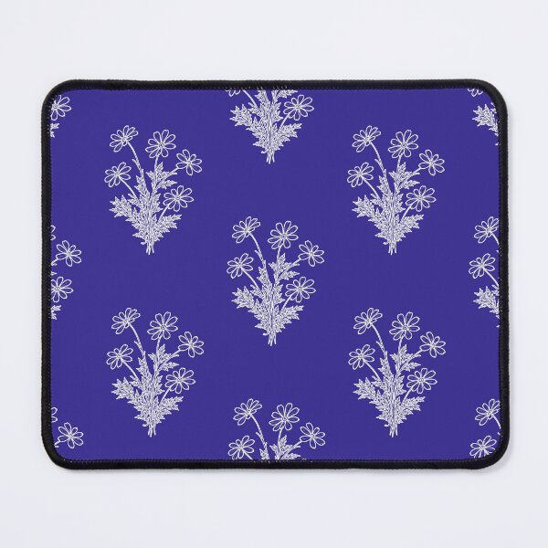 Item preview, Blue Daisy Outline Pattern Minimal White Daisy Flowers Aesthetic designed and sold by doinitzart.