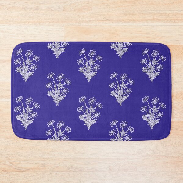 Item preview, Blue Daisy Outline Pattern Minimal White Daisy Flowers Aesthetic designed and sold by doinitzart.