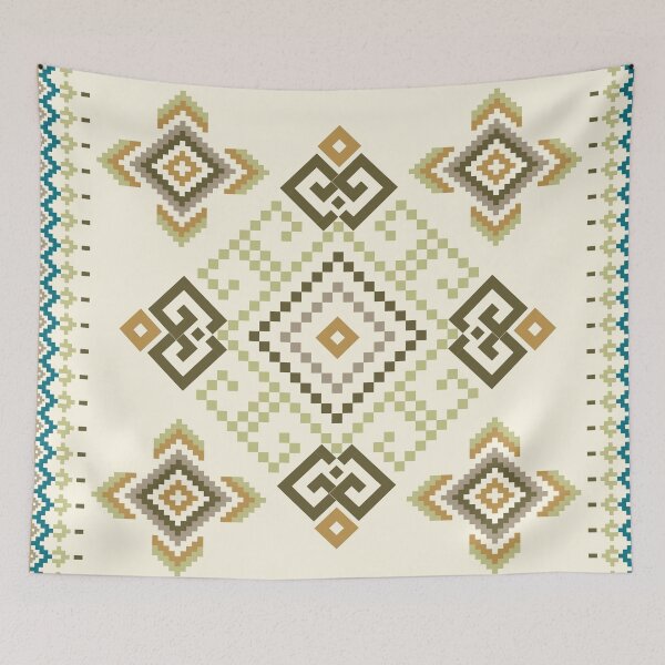 Item preview, Minimal Ethnic Geometric Pattern in Earth Tone Colors designed and sold by PowerAntShop.