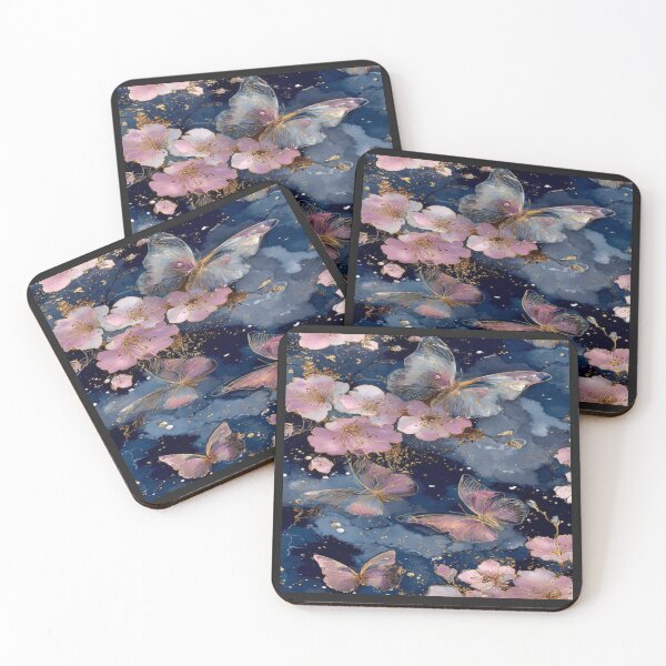 Item preview, Ethereal Butterfly Among Pink Blossoms Artwork  designed and sold by NivyasArtistry.