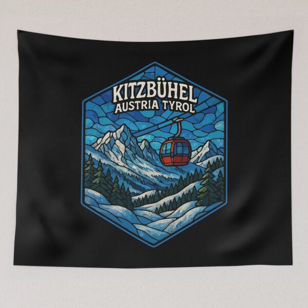 Item preview, Kitzbuhel Austria Gondola Stained Glass Art designed and sold by TomFrontierArt.