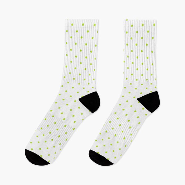 Item preview, Neon Lime Green Small Polka Dots On White designed and sold by POLKAIWERX.