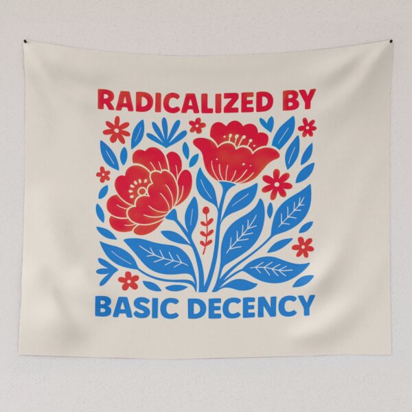 Item preview, Radicalized by Basic Decency Floral Protest Shirt, Feminist Activist Tee designed and sold by thudoando.