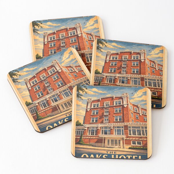 Item preview, The Oaks Hotel – Excelsior Springs Missouri Vintage Travel Poster designed and sold by Forest Hollow Art.